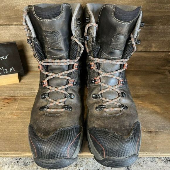 Womens Irish Setter Red Wing Crosby 8 In Steel Toe Brown‎ Leather Work Boots 9.5 - Picture 3 of 5